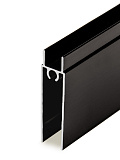 Горизонтальный нижний профиль, цвет чёрный матовый 5,8 м  (123/Bl)