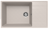 Односекционная кухонная мойка 860x500 реверсивная, глубина 200 мм, кварц, цвет песок (Prima 860-10)