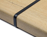 Планка для столешницы стыковочная, с закрытым торцом, 600х26,5 мм, R9, черная (1517/R9Ч)