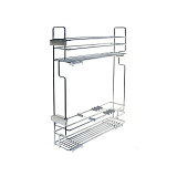 Сетка в базу 150 мм, хром, боковое крепление СПРАВА с направляющими Hettich, 100x450x530 мм (10.04.01.1.1.1)