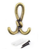 Крючок мебельный трехрожковый бронза античная (HE204DAB)