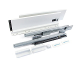 S-бокс, высота 118 мм, длина 400 мм, боковые стенки П-образные, супер тонкие, направляющие скрытого монтажа с доводчиком, цвет белый, комплект 2 шт. (PB118St/400/W)