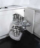 Комплект 2 полки, рычаги, Леманс, 600 мм, левый, Арена Классик, цвет титан, дно серое антислип (0479250102)