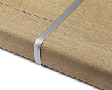 Планка для столешницы стыковочная, с закрытым торцом, 600х26,5 мм, R9, алюминий матовый (1517/R9МТ)