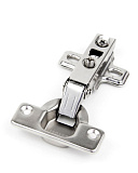 Петля четырехшарнирная, накладная, с ответной планкой H=2 под евровинт, облегченная, угол открывания 100°, Slide-on. (Цена 7,30 при покупке от 250 шт.) (HD090A/100/002/LA)