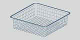 Корзина сетчатая хром (гальваника) 120x450x450 мм (321 544 006-41)
